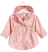 Geaca eleganta bumbac, roz, fete